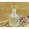 500ml/18oz Clear Glass Art Deco Bottles with Clear Glass Caps